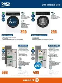 Volantino Expert Pagina 27: Beko lavatrice €399,00, Frigorifero combinato Beko €499,00