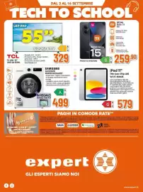 Volantino Expert Pagina 34: TCL TV LED 55" UHD 4K 55P6L €329,00, Redmi Note 15 5G €259,90