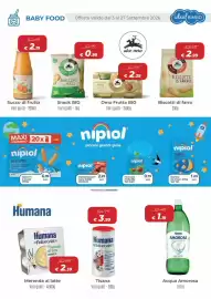 Volantino Ideal Bimbo Pagina 16: Succo di frutta €2,19, Biscotti di farro €2,99