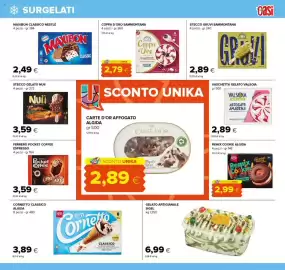 Volantino Oasi Pagina 15: Cornetto Classico Algida €3,89, Coppa d'Oro Sammontana €2,79