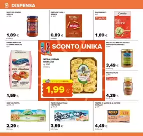 Volantino Oasi Pagina 16: Ceci Valfrutta €2,29, Fettuccine all'uovo Luciana Mosconi €1,99
