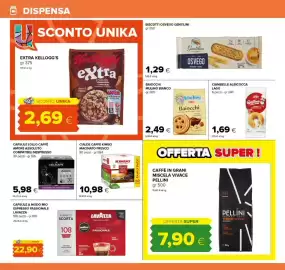 Volantino Oasi Pagina 18: Cialde caffè Kimbo macinato fresco €10,98, Baiocchi Mulino Bianco €2,49