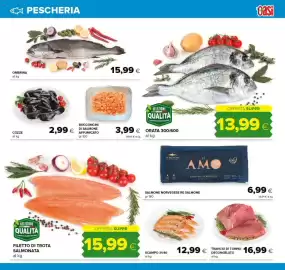 Volantino Oasi Pagina 9: Filetto di trota salmonata €15,99, Orata €13,99