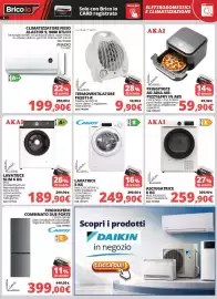 Volantino Brico Io Pagina 5: Master termoventilatore €9,90, Akai lavatrice slim 6 kg €189,90