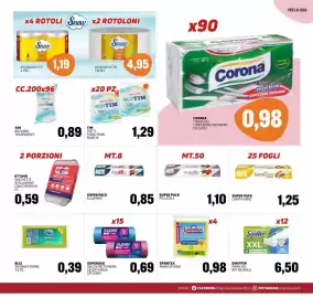 Volantino Emporio Amato Pagina 11: Spontex panni spugna €0,98, Tim piatti fondi-piani bianchi €1,29