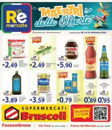 Volantino Supermercati Bruscoli Pagina 1: Parmareggio burro €2,49, De Cecco pasta di semola varie trafile €0,79