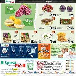 Volantino SpesaPiù Supermercati Pagina 12: Funghi champignon tagliati €1,99, Noccioline guscio noberasco €2,99