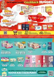 Volantino B di Bimbi Pagina 40: Pampers mutandino €39,99, Acqua Pura Salviettine €11,99
