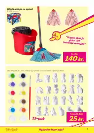 Hi five tilbudsavis uge 36 Side 5: Med 6 figurer, 6 x 3 mL maling og 1 pensel €25,00, Vileda moppe m. spand €140,00