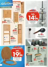 Catalogue La Foir'Fouille page 14: ABATTANT WC BOIS €19,99, MEUBLE SOUS LAVABO 2 PORTES €39,99