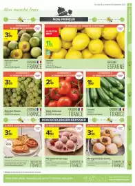 Catalogue Carrefour Contact page 3: Tomate ronde grappe €2,49, Courgette €1,99