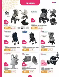 Folheto Prénatal Página 4: Carrinho de passeio Echo Lite Ebony €84,99, Giordani bolsa ou mochila muda-fraldas cinzenta €31,99