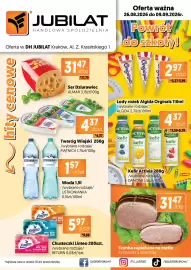 Jubilat gazetka Strona 1: Szynka zapiekana na maśle ZYGMUNT €31,47, Chusteczki Linteo €5,97