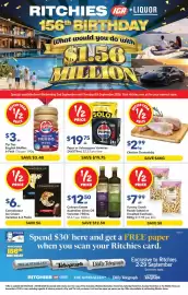 Ritchies catalogue week 36 Page 1: Yummy Snack Foods Salted or Unsalted Cashews €7,99, Connoisseur Ice Cream Varieties €6,00