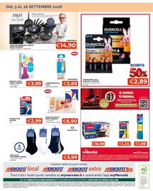 Volantino Mercatò Local Pagina 36: Duracell Optimum €2,89, Loctite Super Attak €2,99