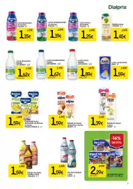 Folleto Dialprix Página 7: Asturiana leche entera €1,89, Puleva omega-3 €1,59
