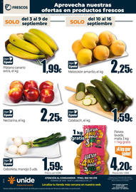 Folleto Unide Market Página 4: Nectarina €2,25, Plátano canario extra €1,99