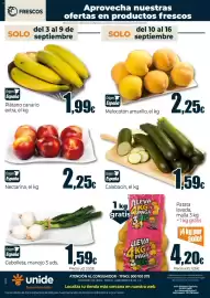 Folleto Unide Market Página 4: Nectarina €2,25, Plátano canario extra €1,99