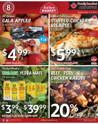 Red Barn Market flyer (valid until 9-09)