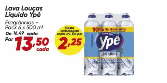 Tabloide Dia semana 36 Página 29: Ypê - lava louças líquido €13,50, Ypê - embalagem €2,25