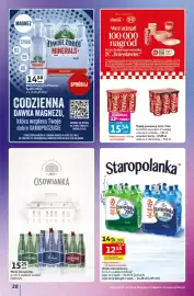 Auchan gazetka tydzień 36 Strona 28: Woda Staropolanka €12,15, Woda funkcjonalna Minerals+ Żywiciel Zdrój €14,88