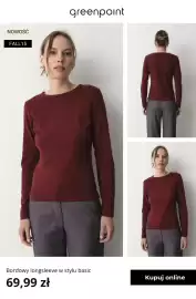 Greenpoint gazetka Strona 5: Bordowy longsleeve w stylu basic Greenpoint €69,99