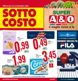 Volantino A&O | Super Pagina 1: Maruzzella tonno all'olio di oliva €1,99, Bauli croissant Classico €0,99