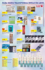 Folheto Auchan Página 15: Caderno para Desenho Auchan €3,99, Bloco de Papel para Aguarela Auchan €7,99