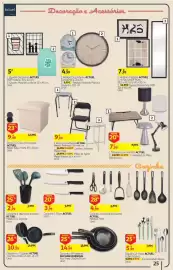 Folheto Auchan Página 25: Banco Empelhável Actual €9,99, Relógio despertador actual €4,99