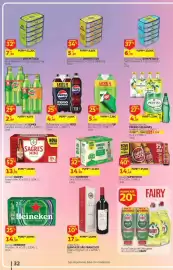 Folheto Auchan Página 32: Pepsi zero açúcar €4,99, Cerveja Sagres Branca Mini €13,99