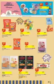 Folheto Auchan Página 35: Queijo Mozzarella Mr Cheese €1,59, Salsicha de Frango e Peru Wudy €1,89