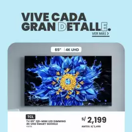 Catálogo Tiendas EFE Página 3: Tcl tv 65 qd-mini led dimming 4k uhd smart google 65p8l €2.199,00