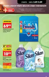 Biedronka gazetka Strona 2: Tabletki do zmywarki Finish Poweress Lemon €69,99, Płyn do płukania tkanin Silan €10,99