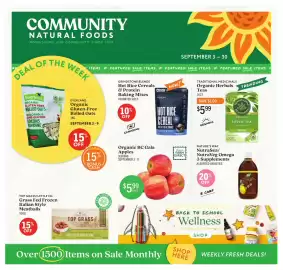 Community Natural Foods flyer Page 1