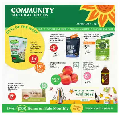 Community Natural Foods (valid until 30-09)