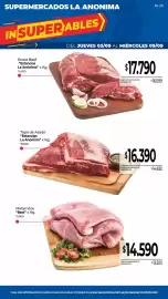 Catálogo La Anonima semana 36 Página 1: Best - matambre €14.590,00, Roast beef €16.099,00