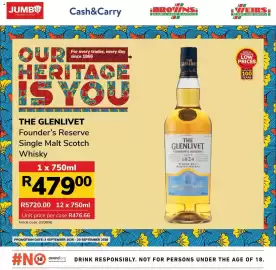 Jumbo catalogue Page 5: THE GLENLIVET Founder's Reserve Single Malt Scotch Whisky €479,00