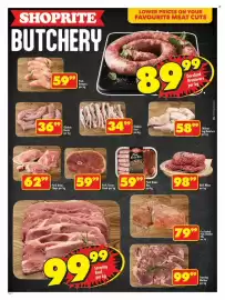 Shoprite catalogue Page 2: Pork Braai Box €59,99, Stewing Mutton per kg €99,99