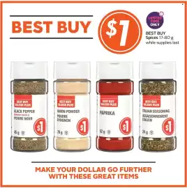 Safeway flyer week 36 Page 20: Best Buy spices €1,00