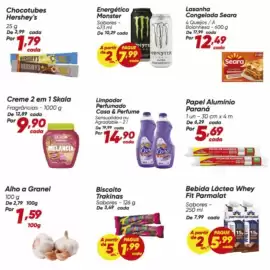 Tabloide Dia Página 1: Fit - bebida láctea whey €7,99, Trakinas - biscoito €5,19