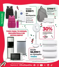 Catálogo Office Depot Página 21: TechZone Mochila para Laptop 16" Style Gris Unisex €799,00, TechZone Backpacks €399,00