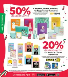 Catálogo Office Depot Página 7: Top Team Carpetas, Notas, Folders, Portagafetes y Archivos