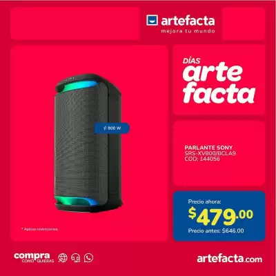 Artefacta (válido hasta 18-09)