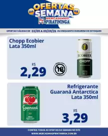 Catálogo Mercadinho Piratininga semana 36 Página 5: Chopp Ecobier €2,29, Refrigerante Guaraná Antarctica €3,29