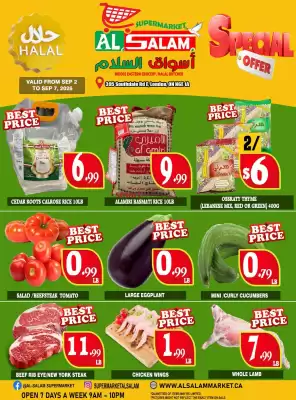 Al-Salam Supermarket flyer (valid until 7-09)
