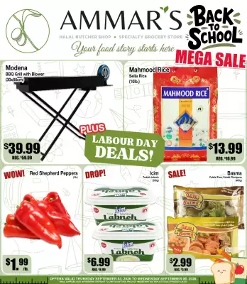 Ammar's Halal Meats flyer (valid until 9-09)