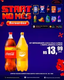 Catálogo Supermercado Bernardão Página 1: Kit refrigerante coca cola 2 litros + fanta laranja 2 litros €13,99