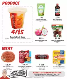 Woodman's weekly ad week 36 Page 2: Organic Lil' Snappers Red or Barlett Pears €2,99, Oscar Mayer Lunchables €1,69