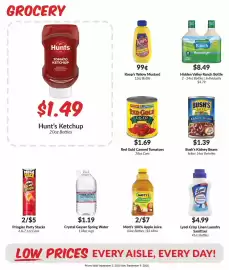 Woodman's weekly ad week 36 Page 5: Lysol crisp linen laundry sanitizer €4,99, Hidden Valley Ranch Bottle €8,49