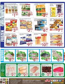 Sunny Food Mart flyer week 36 Page 4: Al Safa chicken tenderz €7,97, Full Moon frozen shrimp head on €6,97